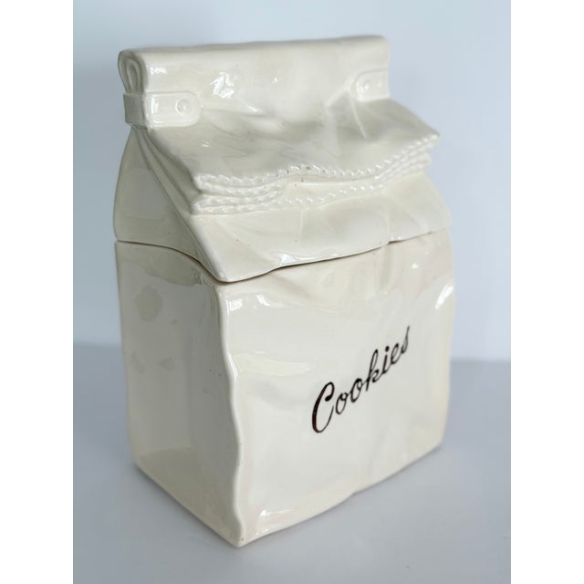 Mid 20th Century Ceramic Bag Cookie Jar Japan For Sale - Image 5 of 12