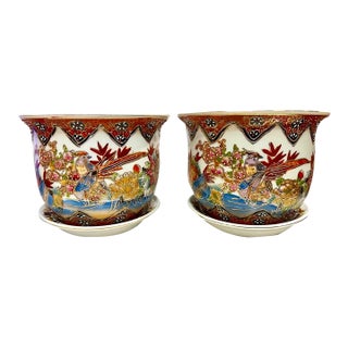 1970s Chinoiserie Planters - A Pair For Sale