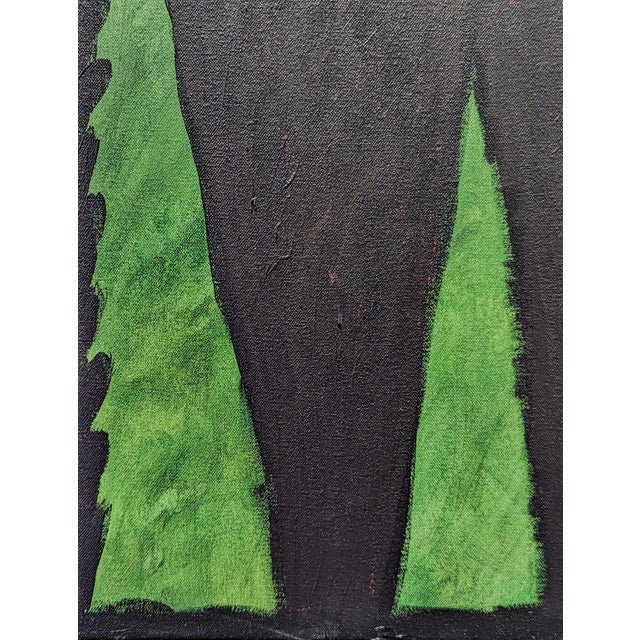 Emmanuel Araujo "Black Hedge" Contemporary Green Geometric Hard-Edge Abstract Painting, 2024 For Sale In Houston - Image 6 of 9