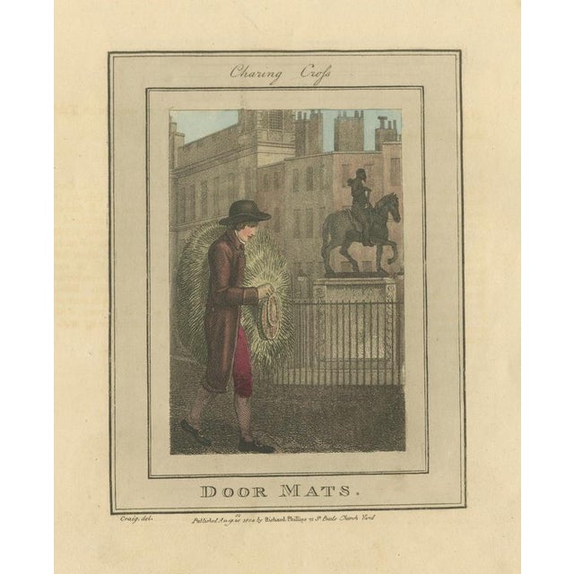Paper After William Marshall Craig, Door Mats, Charing Cross, Cries of London, 1804, Engraving For Sale - Image 7 of 7