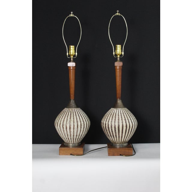 Wood Laurel Inpired Table Lamps. For Sale - Image 7 of 14