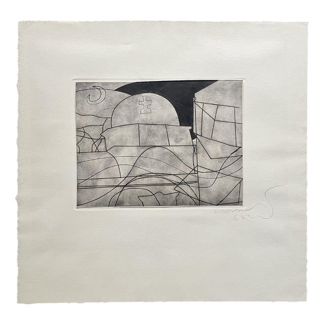 Ben Nicholson, Paros with Balcony Variation with Hand Colouring, 1965, Artwork on Paper For Sale