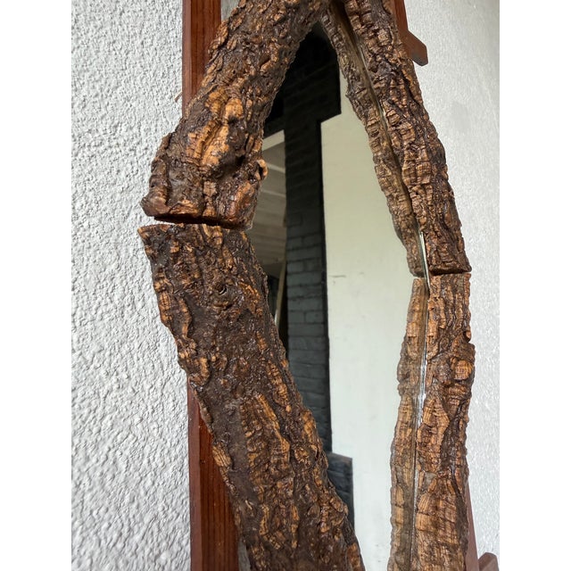 Antique Folk Art Rustic Wooden Mirror, 1900 For Sale - Image 18 of 18