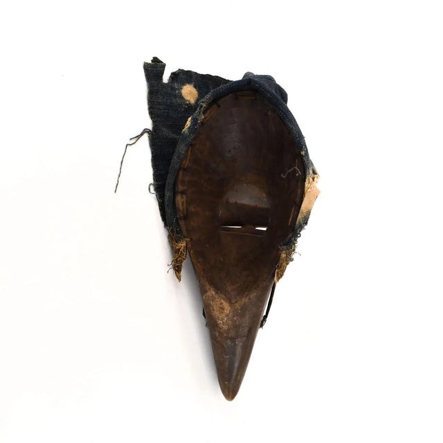 African Early 20th Century Marka Mask with Fabric Mali For Sale - Image 3 of 7