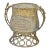 Mid 20th Century Handcrafted & Engraved Brass Bowl W/ Ornate Handles For Sale