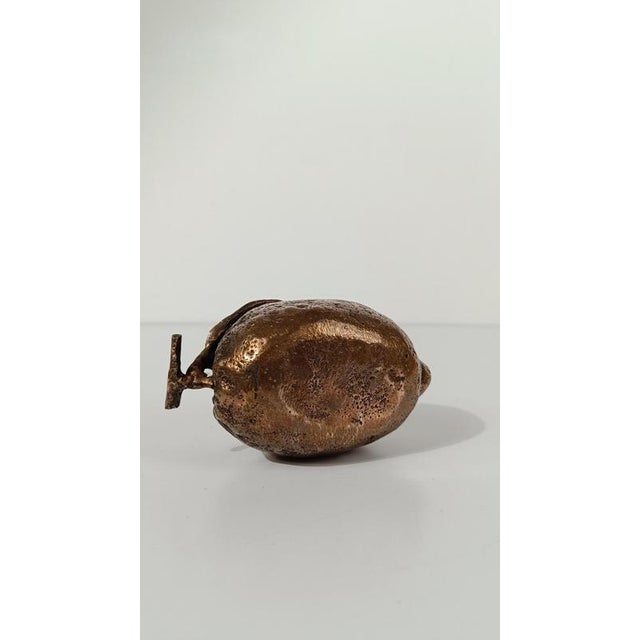 Sculptural Amalfi Coast Lemon Paperweight in Cast-Brass, 1970s For Sale - Image 15 of 18