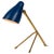 1950s Giuseppe Ostuni wall or ceiling lamp for O-Luce . Executed in blue painted aluminum and brass. The shade sits on a...
