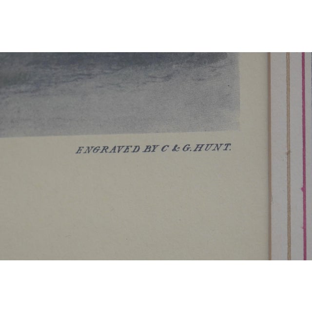 Vintage Hand Painted Horse Racing Engraving in Frame For Sale - Image 9 of 10