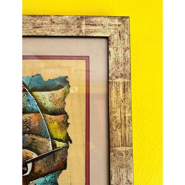 Textile 2000s "Rhythms of the Soul" Abstract Expressionism Acrylic on Canvas Painting by Alphanso Blake, Framed For Sale - Image 7 of 11