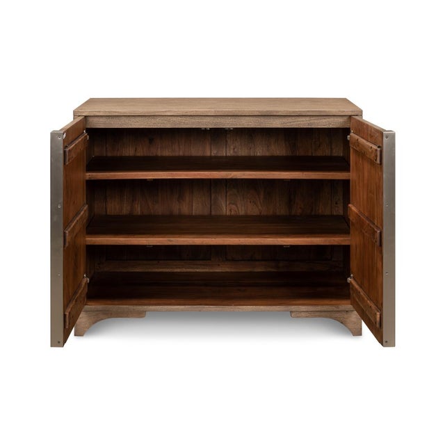 Rustic European Modern Pine Side Cabinet For Sale - Image 3 of 11