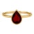 Garnet Pear Cut Statement Ring, Natural Gemstone Handmade 925 Sterling Silver Ring Us 7 For Sale