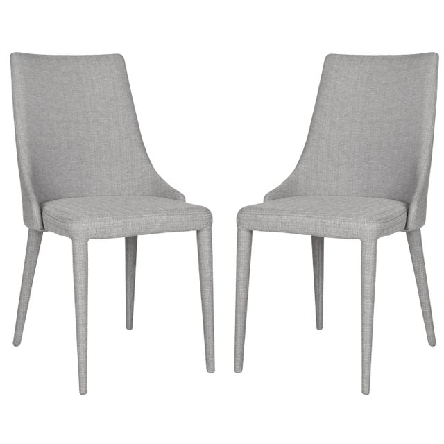 19''H Linen Side Chair, Grey - a Pair For Sale In Philadelphia - Image 6 of 6