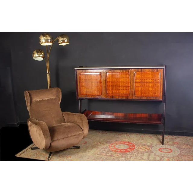 Mid-Century Modern Mid-Century Italian Reclinable Lounge Chair or Armchair, 1950 For Sale - Image 3 of 9