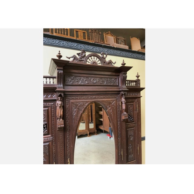 Antique Breton China Cabinet, 1880 For Sale - Image 3 of 13