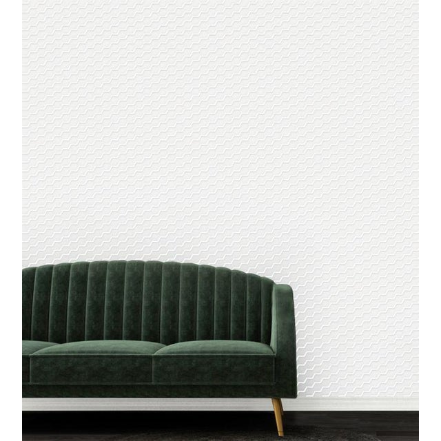 Buzz Flock Wallpaper in White Sample Chairish