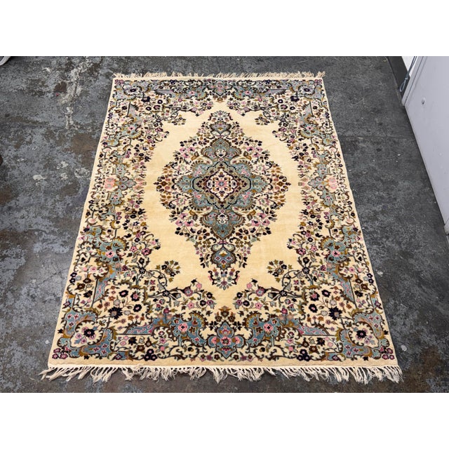 4ft 3in X 6ft 1in Hand Woven Aubusson Area Rug For Sale In San Francisco - Image 6 of 12