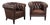 Pair of Vintage Brown Leather Chesterfield Club Chairs From Denmark For Sale