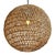 Contemporary Braided Banana Leaf Globe Pendant Light Large For Sale - Image 3 of 7