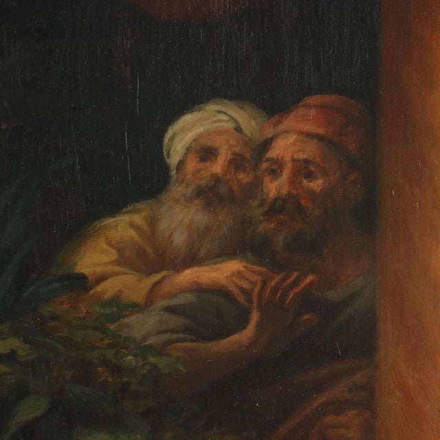 Guglielmo Berti, Susanna and the Elders, Partial Nude, Late 1800s, Oil on Canvas, Framed For Sale - Image 6 of 13