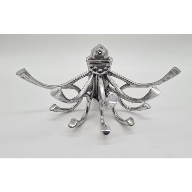Silver Vintage Aluminum Wall Hanger, 1960s For Sale - Image 8 of 10