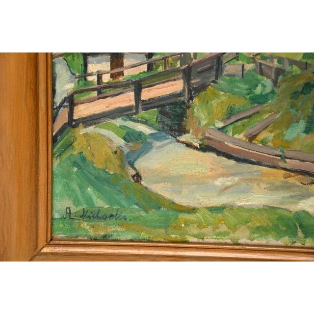 1930s A. Michaelis, Impressionist Landscape, 1937, Oil on Canvas, Framed For Sale - Image 5 of 10