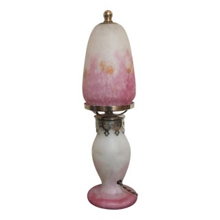 Art Deco Table Lamp with Glass Clay by Louis Fontaine, 1920s For Sale