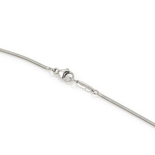 Mid 20th Century Tiffany & Co. Frank Gehry Equus Diamond Pendant Necklace - 18k White Gold For Sale In Miami - Image 6 of 7