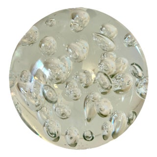 Large Glass Bubble Paperweights bookends For Sale