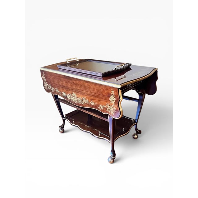 1980s 1980s Union National Furniture Company Flip Top Butler's Cart For Sale - Image 5 of 15