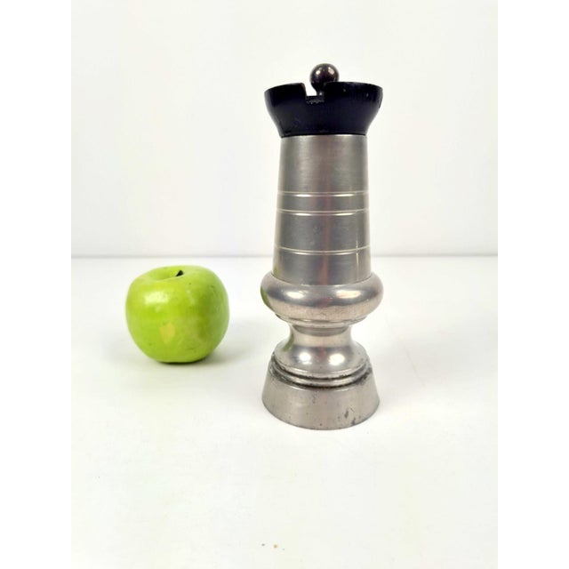 1960s French Chess Tower Pewter Spice Mill, 1960 For Sale - Image 5 of 7
