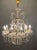 Large crystal chandelier 1950s Murano glass frame Height without chain and ceiling canopy 91 cm Height including chain and...