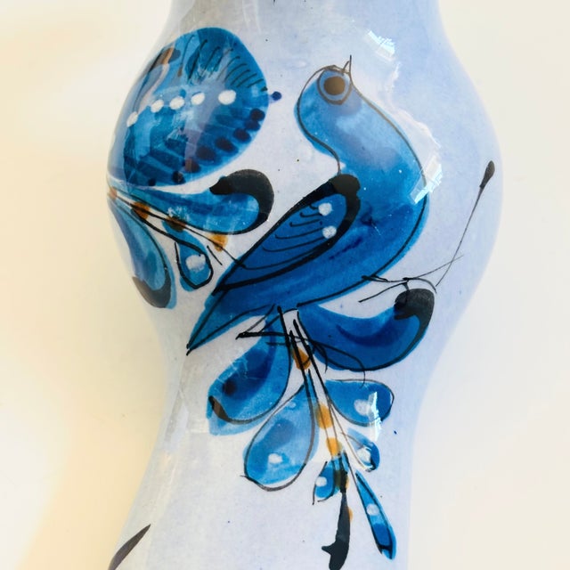 Vintage Tonala Pottery Toucan - Mexican Folk Art Pottery With Hand Painted Floral Designs For Sale In San Francisco - Image 6 of 8