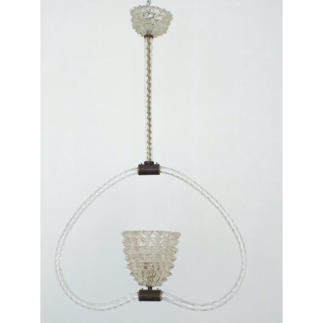 1940s Vintage Pendant Lamp from Barovier & Toso, 1940s For Sale - Image 5 of 9