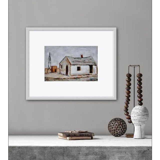 DILAPIDATED DESERT HOUSE Original Oil Painting on wood panel. Desert Landscape. Signed. Oil on wood. Unframed. Frames...