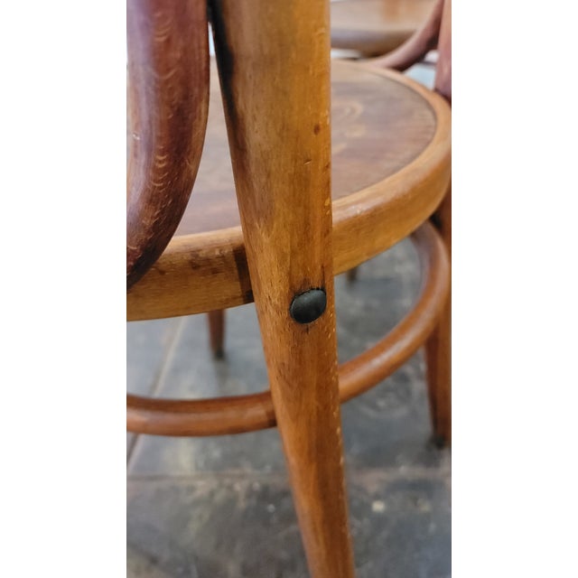 Set 4 J & J Kohn Mundus Bentwood French Cafe Chairs Set # 2 For Sale In San Diego - Image 6 of 8