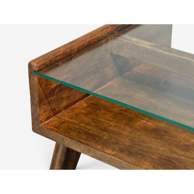 Pierre Jeanneret, Coffee Table, Teak, Glass, Chandigarh, India, 1960s For Sale - Image 11 of 14