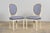 Pair of Antique French Louis XVI Style Painted Side Chairs in Blue Stripe For Sale - Image 10 of 18