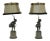 1990s Morgan Hill Bronze & Marble Classical Puti Table Lamps - a Pair For Sale
