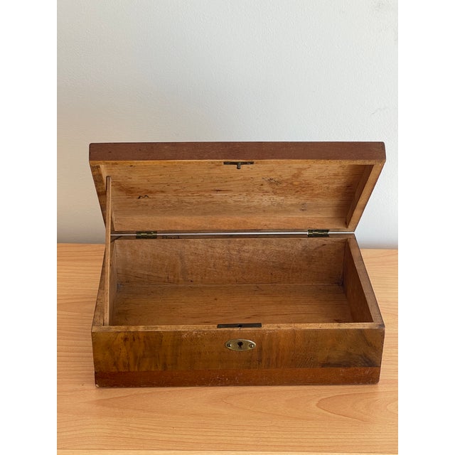 1920s Antique Art Deco Inlaid Wood Box For Sale - Image 5 of 5