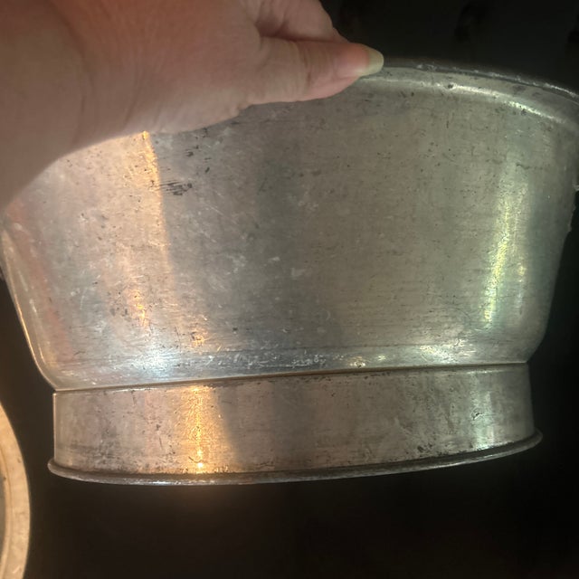 Early 20th Century Early 20th Century Extra Large Galvanized Dough Rising Bowl For Sale - Image 5 of 6