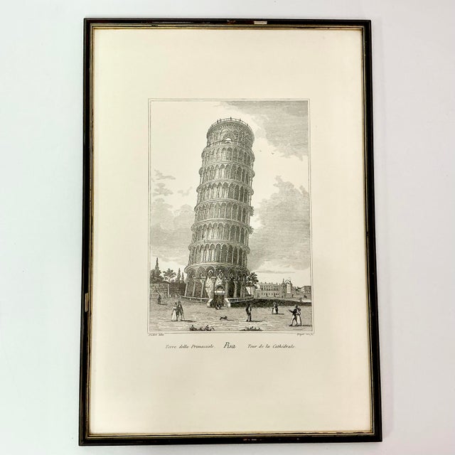 Vintage Home is pleased to offer this vintage Print Engraving of the Leaning Tower of Pisa in Italy. The artist signed his...
