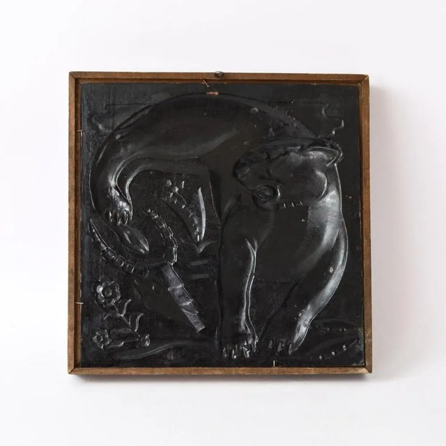 1930s Art Deco Copper Wall Plaque from Maredsous Métiers Dart, 1930s For Sale - Image 5 of 7