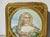 Antique French Vanity tray Box with a handpainted portrait of a maiden. A gilt square box with original padded lining of a...