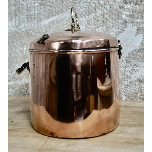 Victorian Copper & Brass Hat Tin For Sale - Image 4 of 11