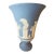 Vintage Wedgwood Blue Jasperware Vase with Sacrifice White Classicsl Figures For Sale