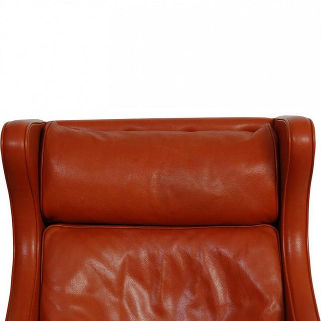2204 Chair in Cognac Leather by Børge Mogensen, 1980s For Sale - Image 3 of 18