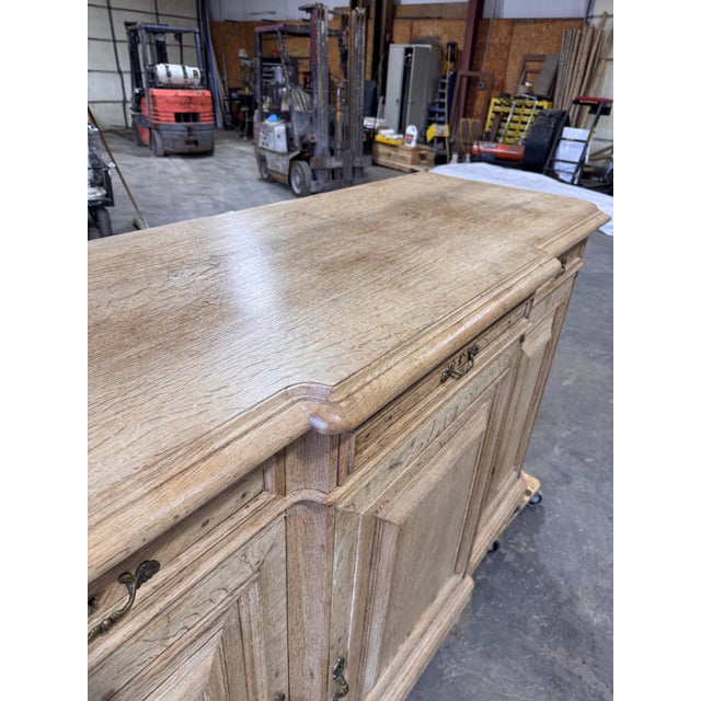 19th Century Bleached Oak Server For Sale - Image 4 of 18