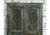 Make a bold architectural statement with this antique Indian carved wooden door, featuring a rich distressed teal patina...