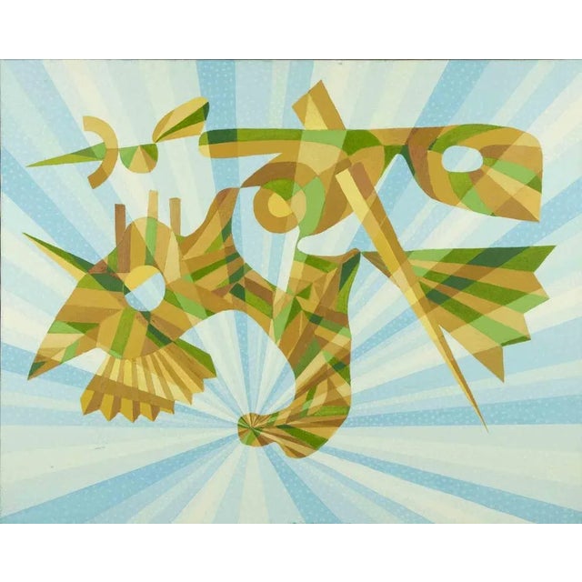 Black and white is an original contemporary artwork realized by Leo Guida in 1970s. Mixed colored oil painting on canvas....