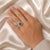 Art Deco Late 20th Century Sterling 925 Silver Black White Diamond Men's Band Ring, Size 10.5 For Sale - Image 3 of 3